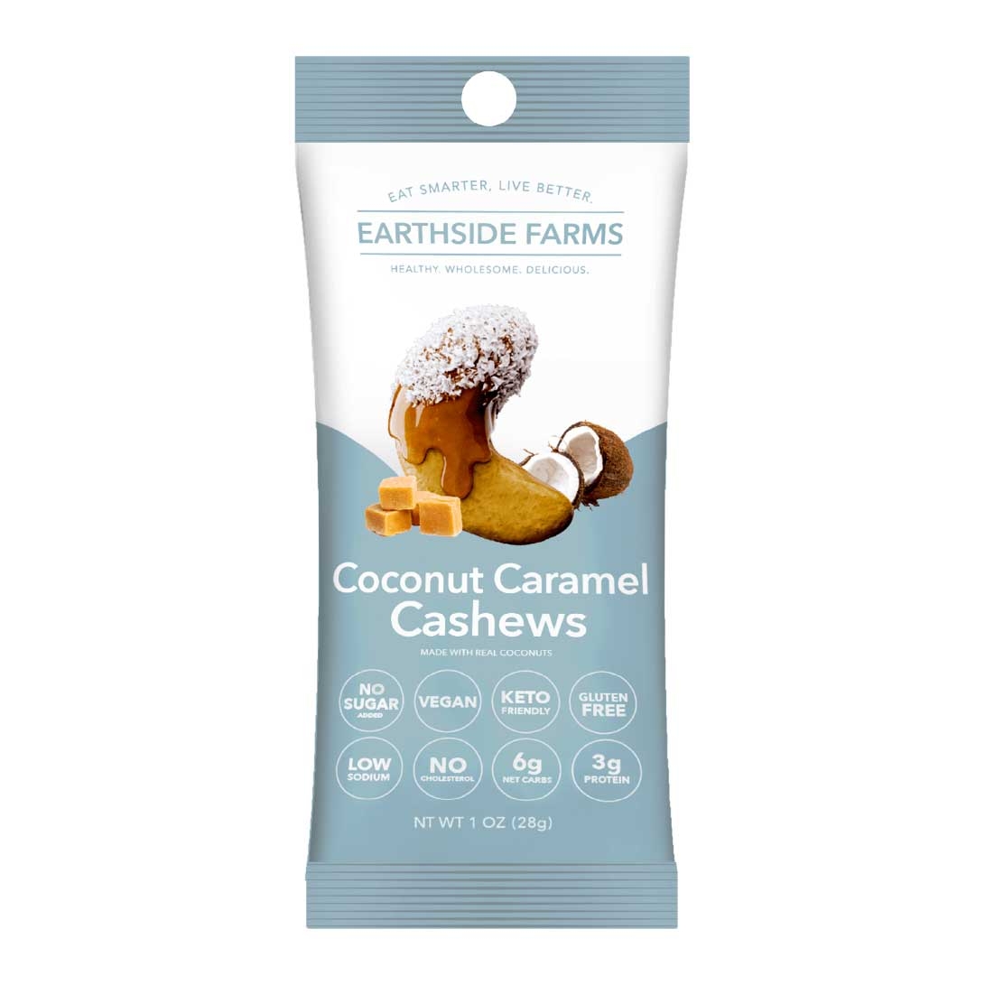 Earthside Farms Coconut Caramel Cashews, 1 Ounce -- 6 per case