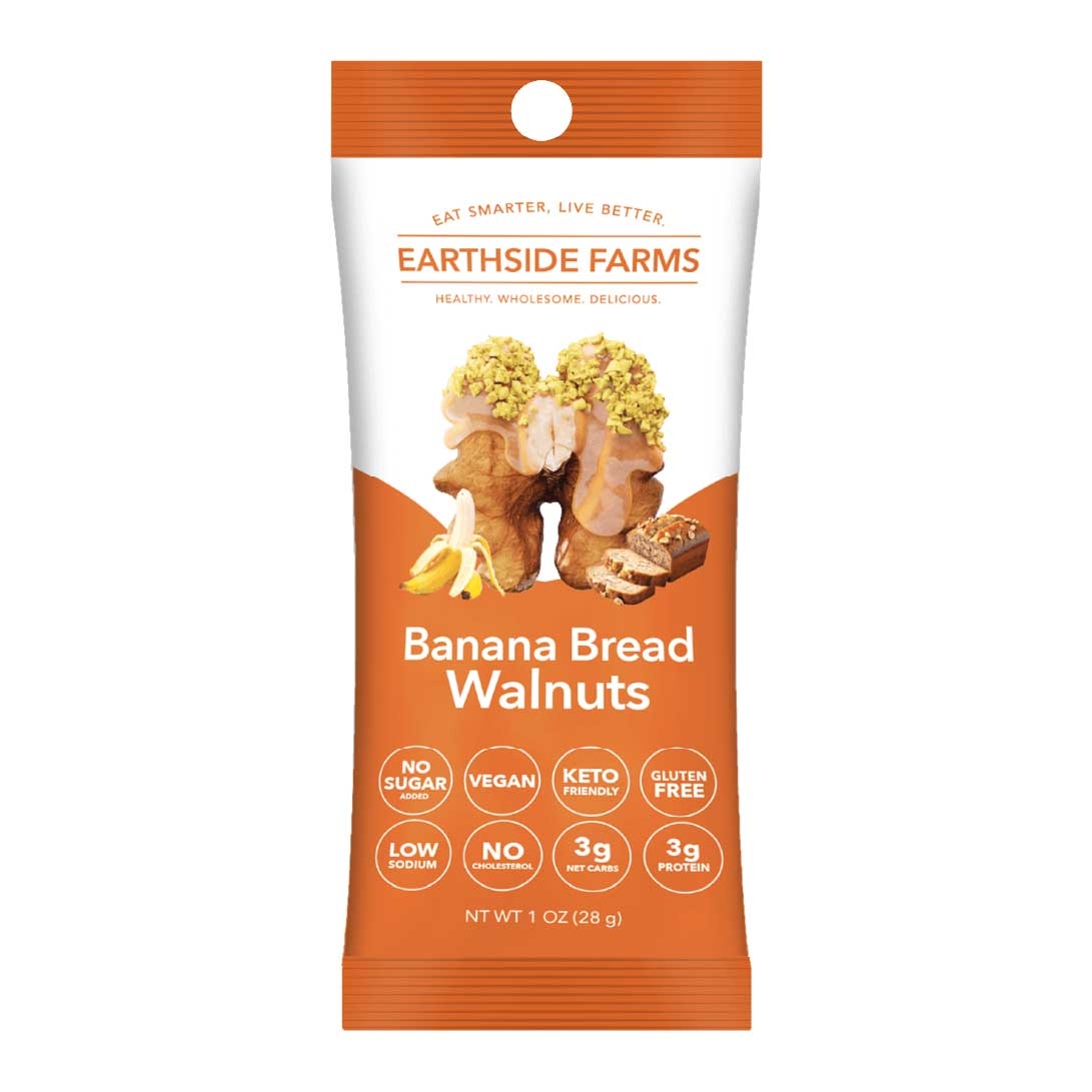 Earthside Farms Banana Bread Walnuts, 1 Ounce -- 6 per case