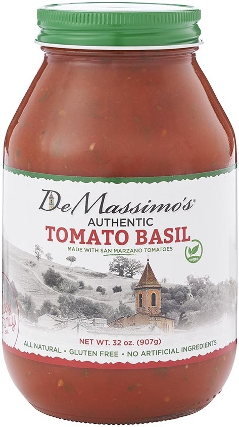 De Massimos Tomato Basil Pasta Sauce, 32 Ounce -- 6 per case