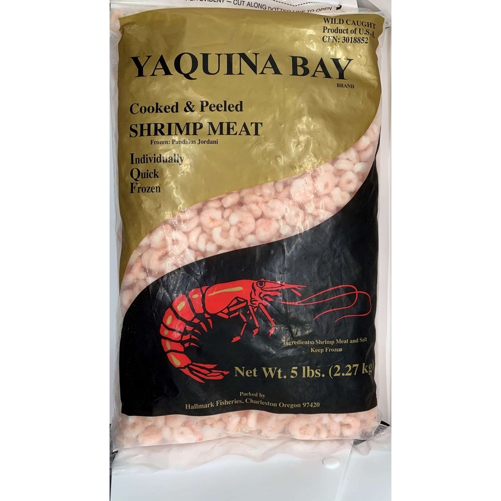 Yaquina Bay 250-350 Cooked Peeled Shrimp Meat, 5 Pound -- 4 per case
