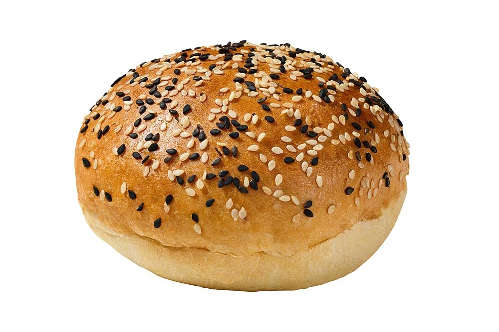 Ace Bakery 4 inch Sliced Black and White Sesame Bun, 72 count