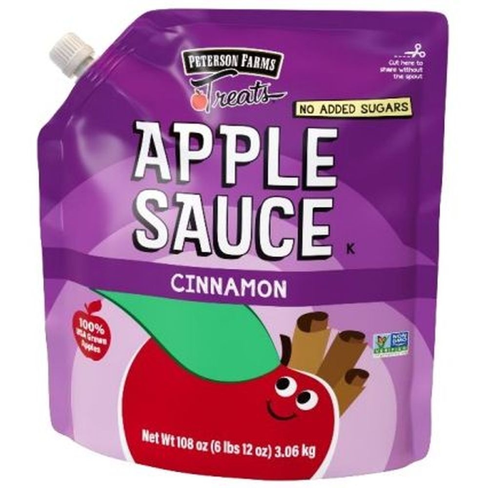 Peterson Farms Cinnamon Applesauce Pouch, 108 Ounce -- 6 per case