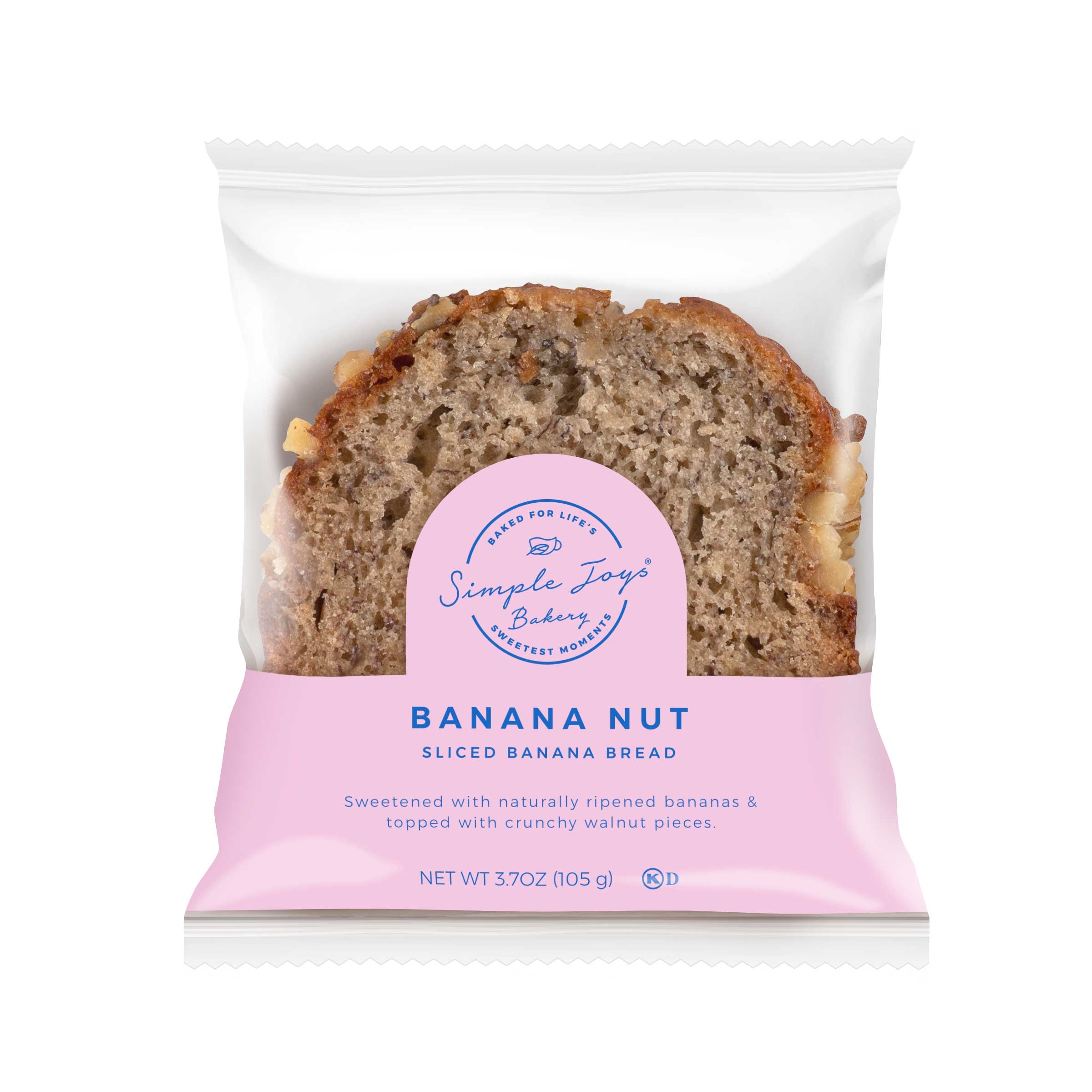 Simple Joys Bakery Banana Nut Sliced Loaf Cake -- 20 per case