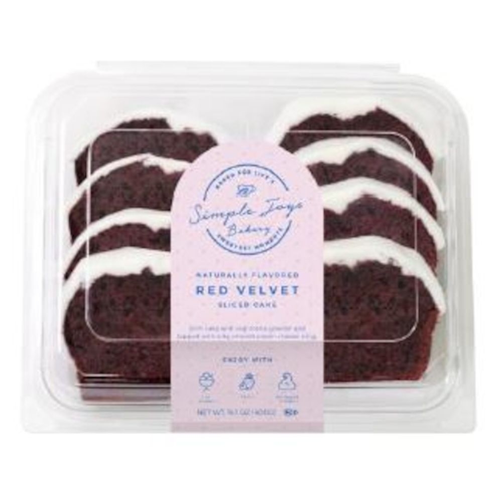 Simple Joys Bakery Iced Red Velvet Sliced Cake, 14 Ounce -- 10 per case