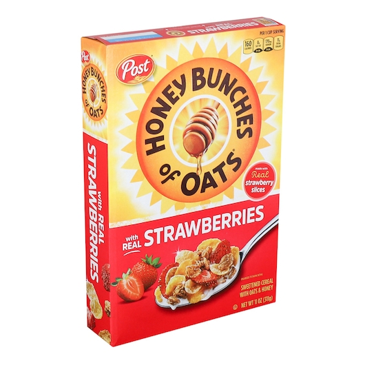 Honey Bunches Of Oats Cereal with Real Strawberries, 11 Ounce -- 12 per case