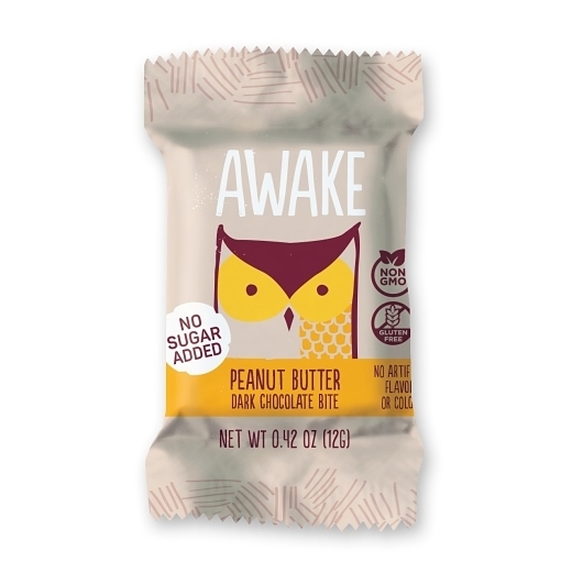 Awake Chocolate Peanut Butter Dark Chocolate Bites, 0.42 Ounce -- 300 per case