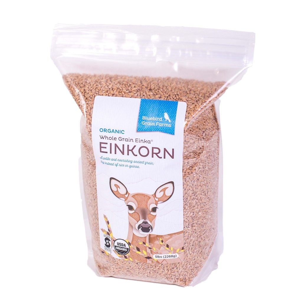 Bluebird Grain Farms Organic Whole Grain Einkorn Berries, 5 Pound -- 4 per case