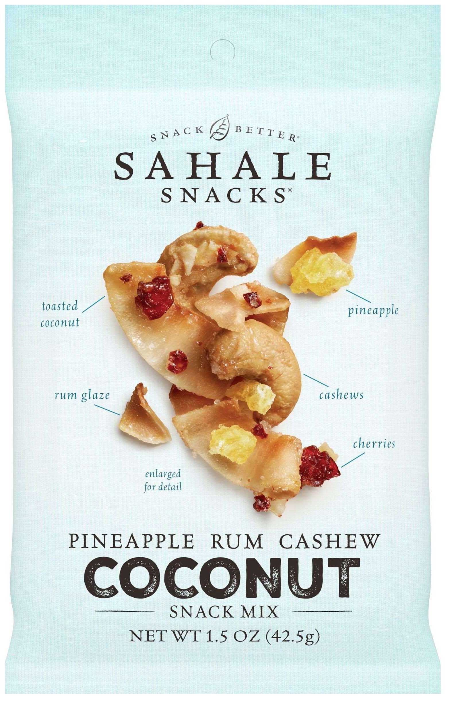 Sahale Pineapple Rum Cashew Coconut Snack Mix, 1.5 Ounce Packet -- 18 per case