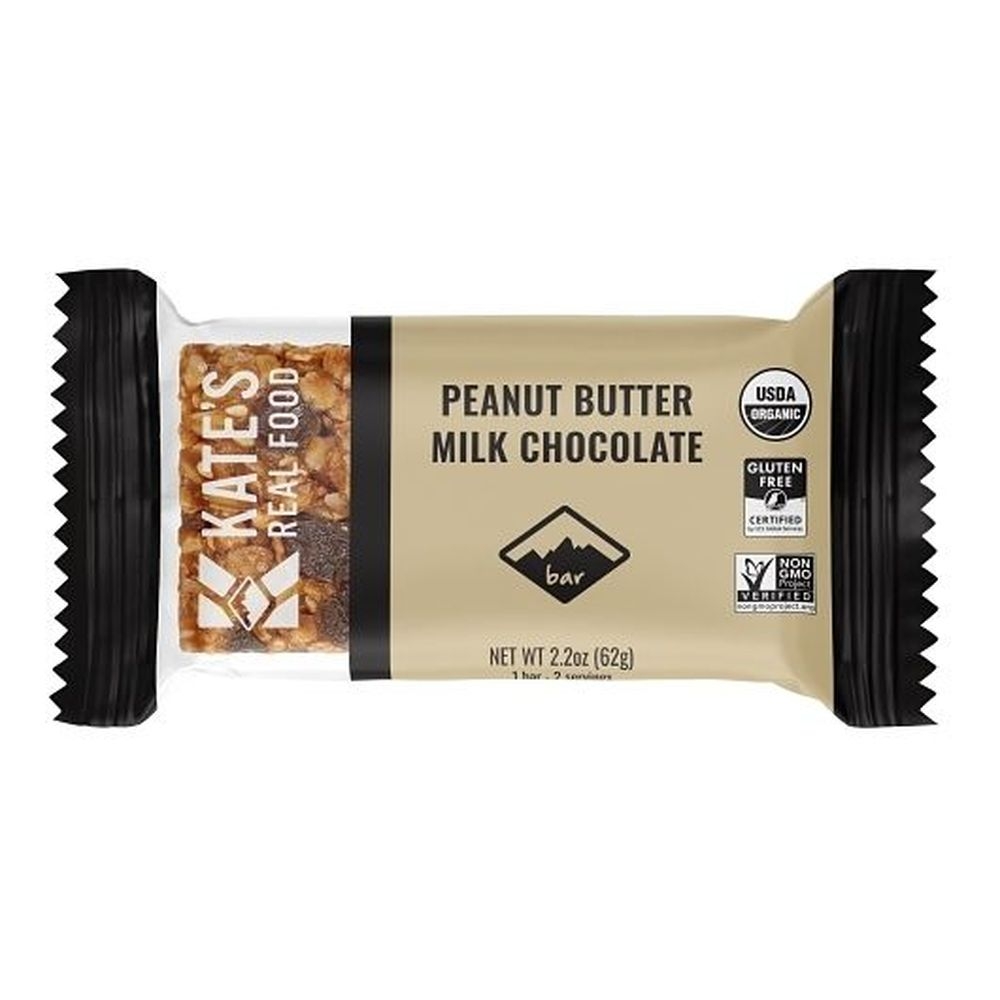 Kates Real Food Peanut Butter Milk Chocolate Bar, 2.2 Ounce -- 144 per case