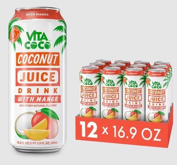Vita Coco Coconut Juice With Mango, 500 Milliliter -- 12 per case