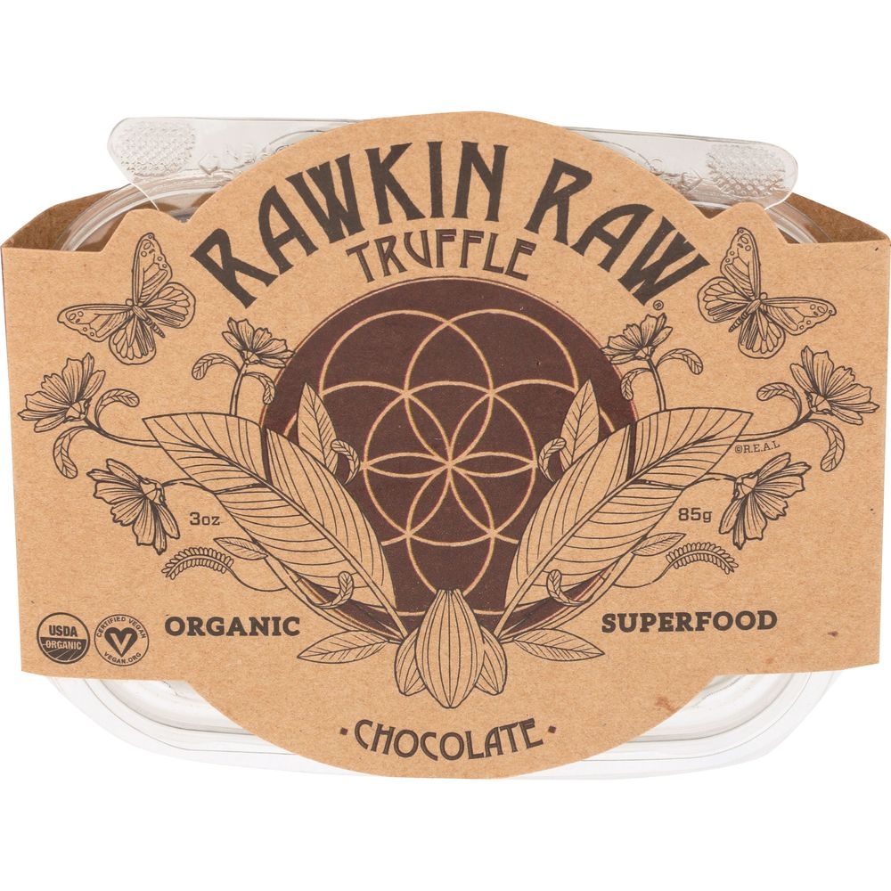 Rawkin Raw Organic Chocolate Truffle, 3 Ounce -- 6 per case