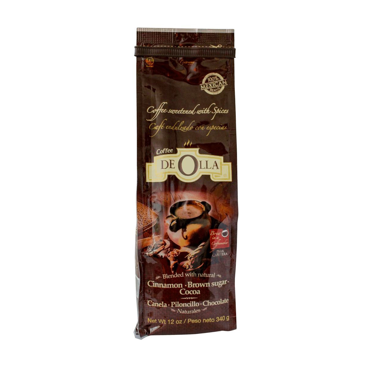 Cafe De Olla Cinnamon Brown Sugar and Cocoa Coffe, 12 Ounce -- 10 per case.