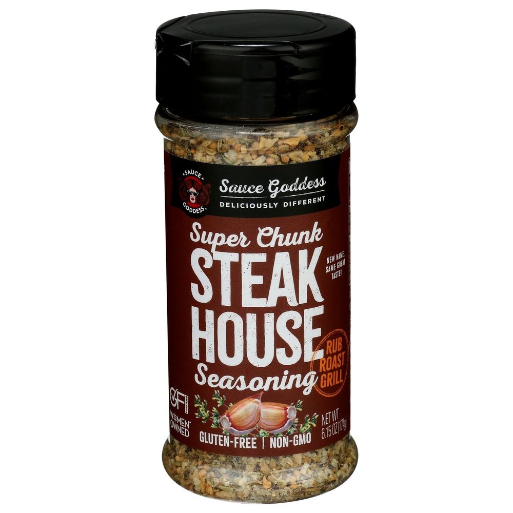Sauce Goddess Super Chunk Steakhouse Seasoning, 6.15 Ounce Shaker -- 6 per case