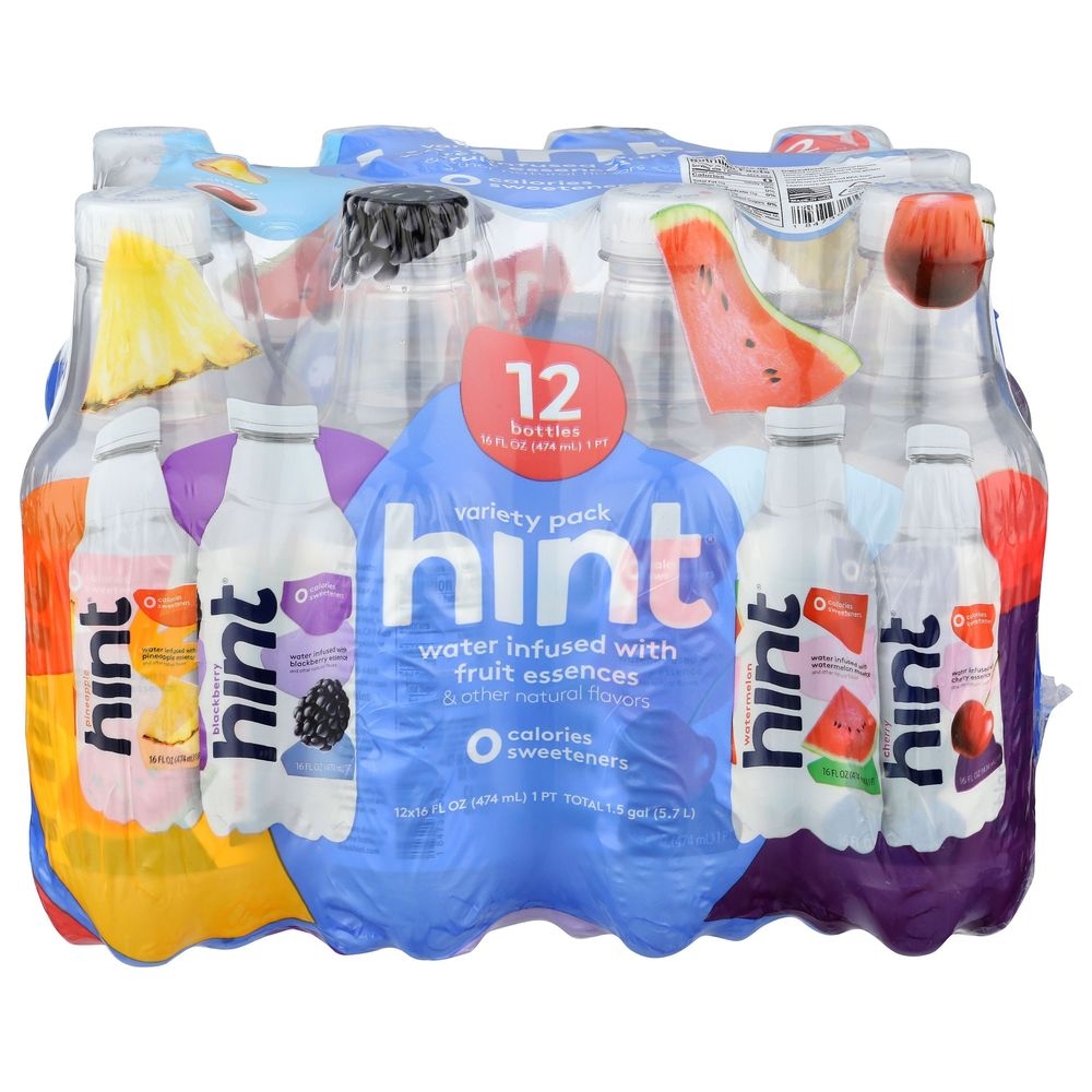 Hint 4 Flavor Water infused with Fruit Essences - Variety Pack, 16 Fluid Ounce -- 12 per case