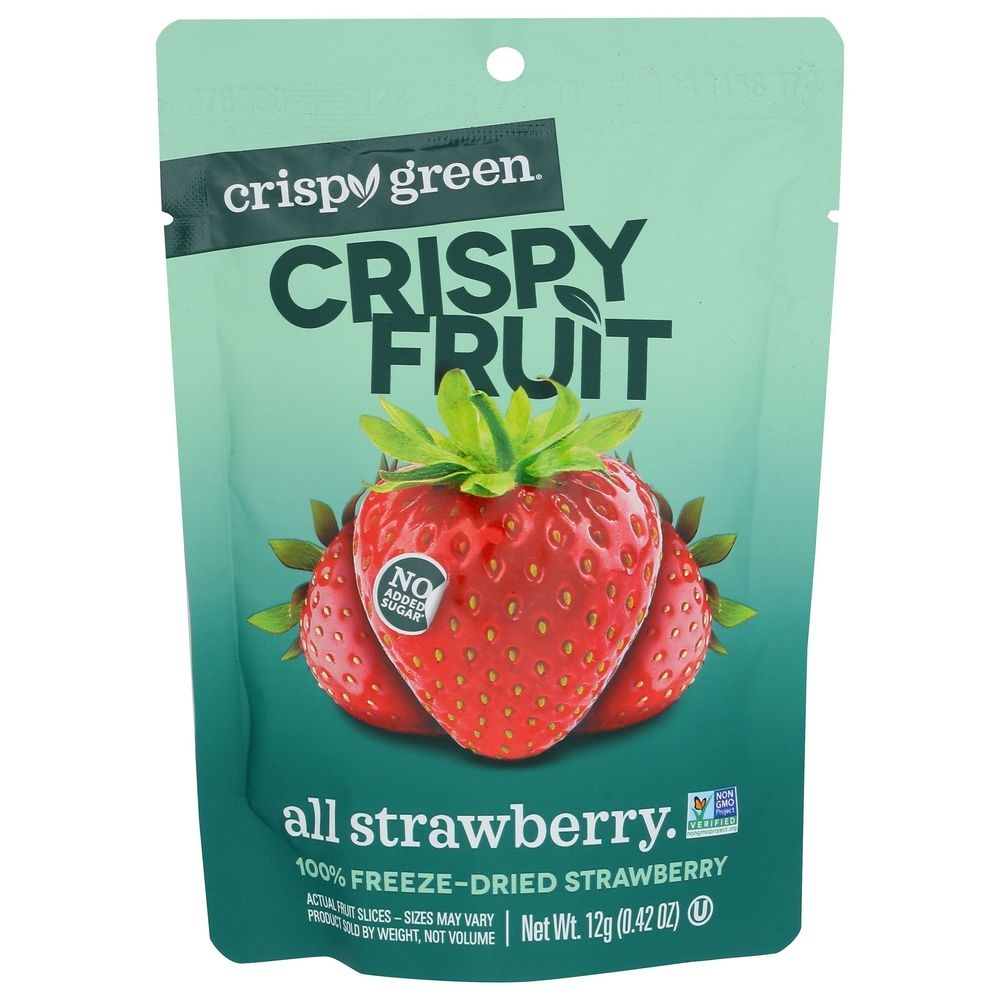 Crispy Green Freeze Dried Strawberry Crispy Fruit, 0.42 Ounce -- 12 per case