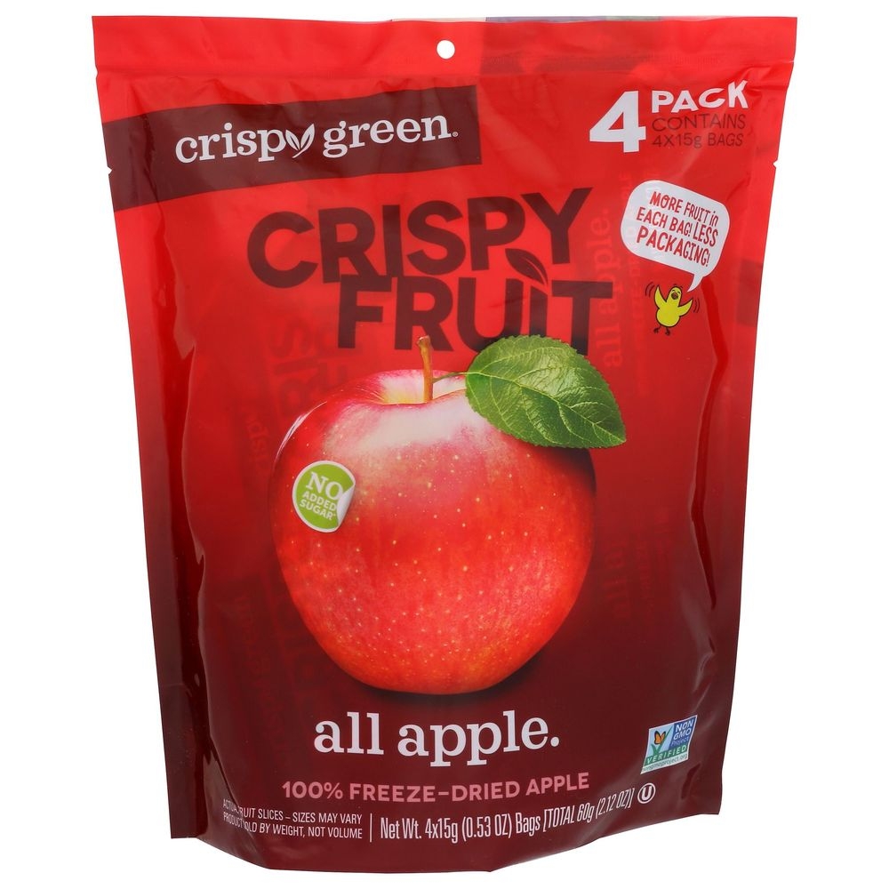 Crispy Green Freeze Dried Apple Crispy Fruit, 2.12 Ounce -- 8 per case