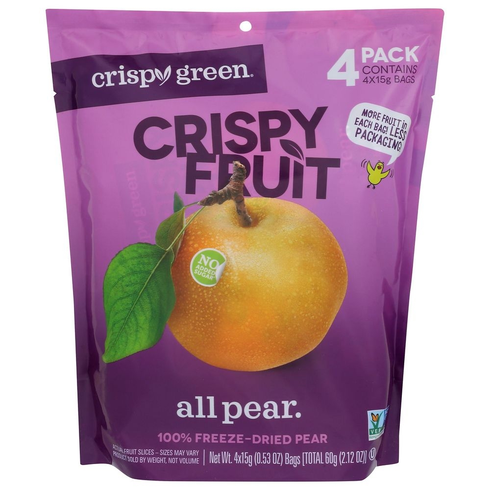 Crispy Green Freeze Dried Pear Crispy Fruit, 2.12 Ounce -- 8 per case