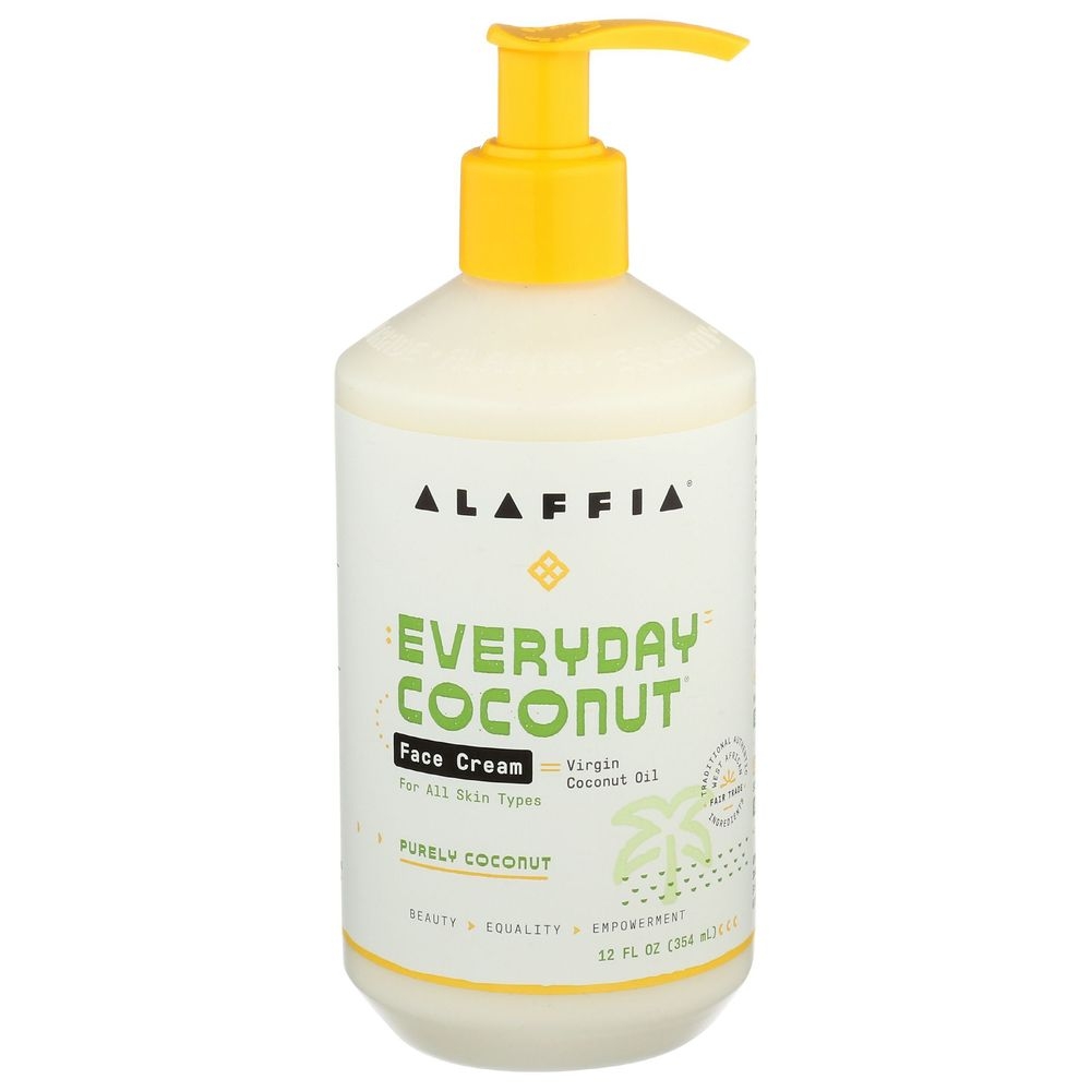 Alaffia Everyday Purely Coconut Face Cream, 12 Fluid Ounce