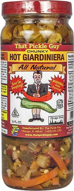 That Pickle Guy Chunky Hot Giardiniera, 16 Fluid Ounce -- 12 per case