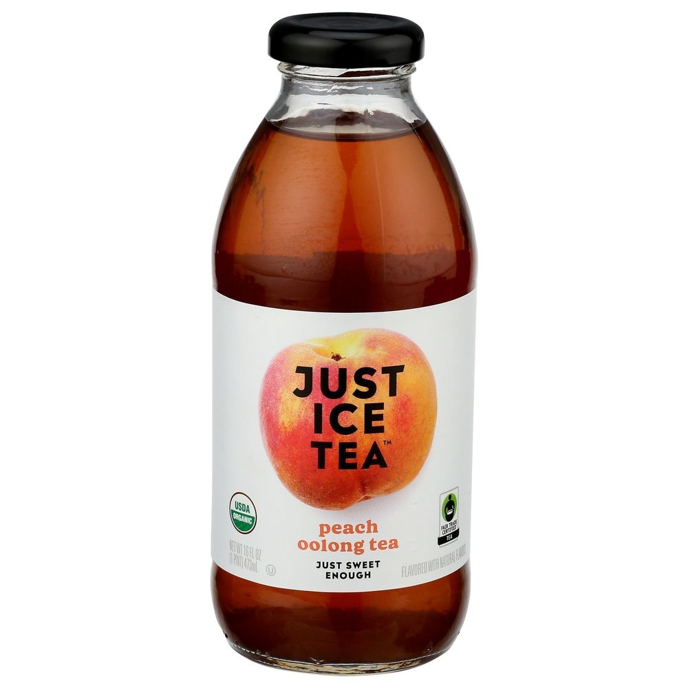 Just Ice Tea Organic Peach Oolong Tea, 16 Fluid Ounce -- 12 per case