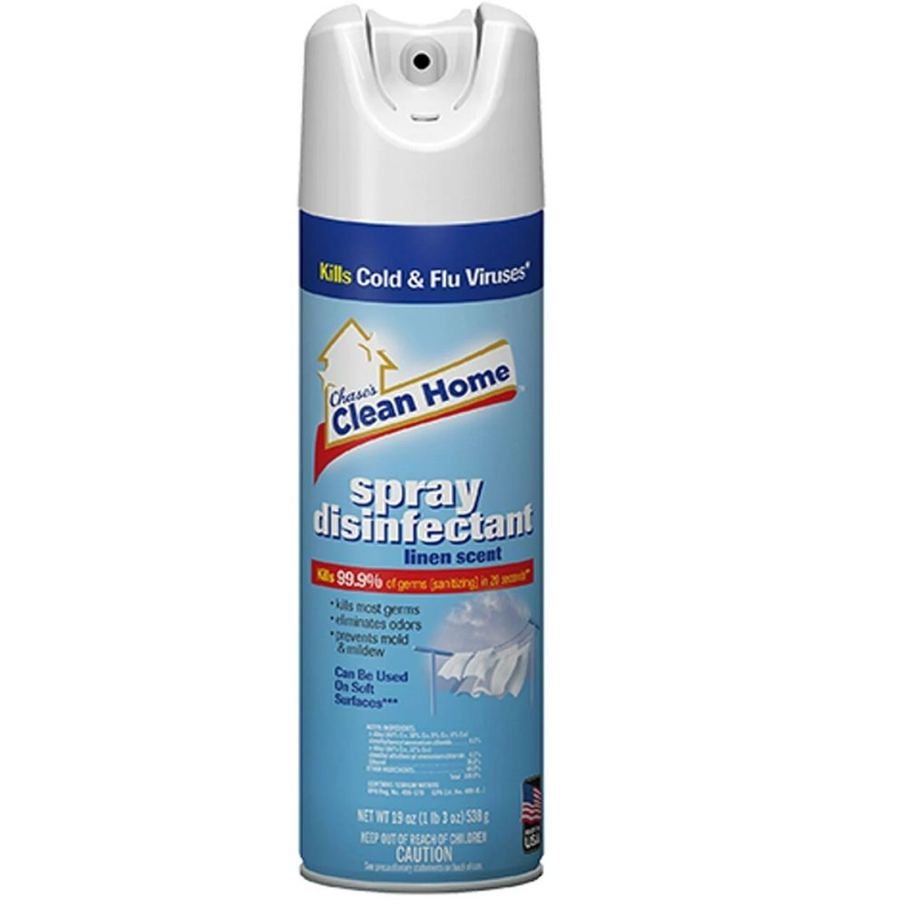 Chase Clean Home Country Linen Scent Disinfectant Spray, 19 Ounce -- 12 per case.