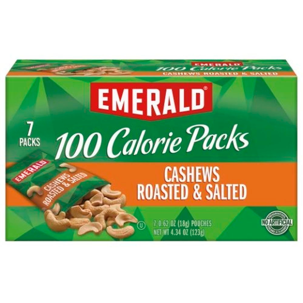 Emerald 100 Calorie Packs Roasted and Salted Cashews , 4.34 Ounce -- 8 per case