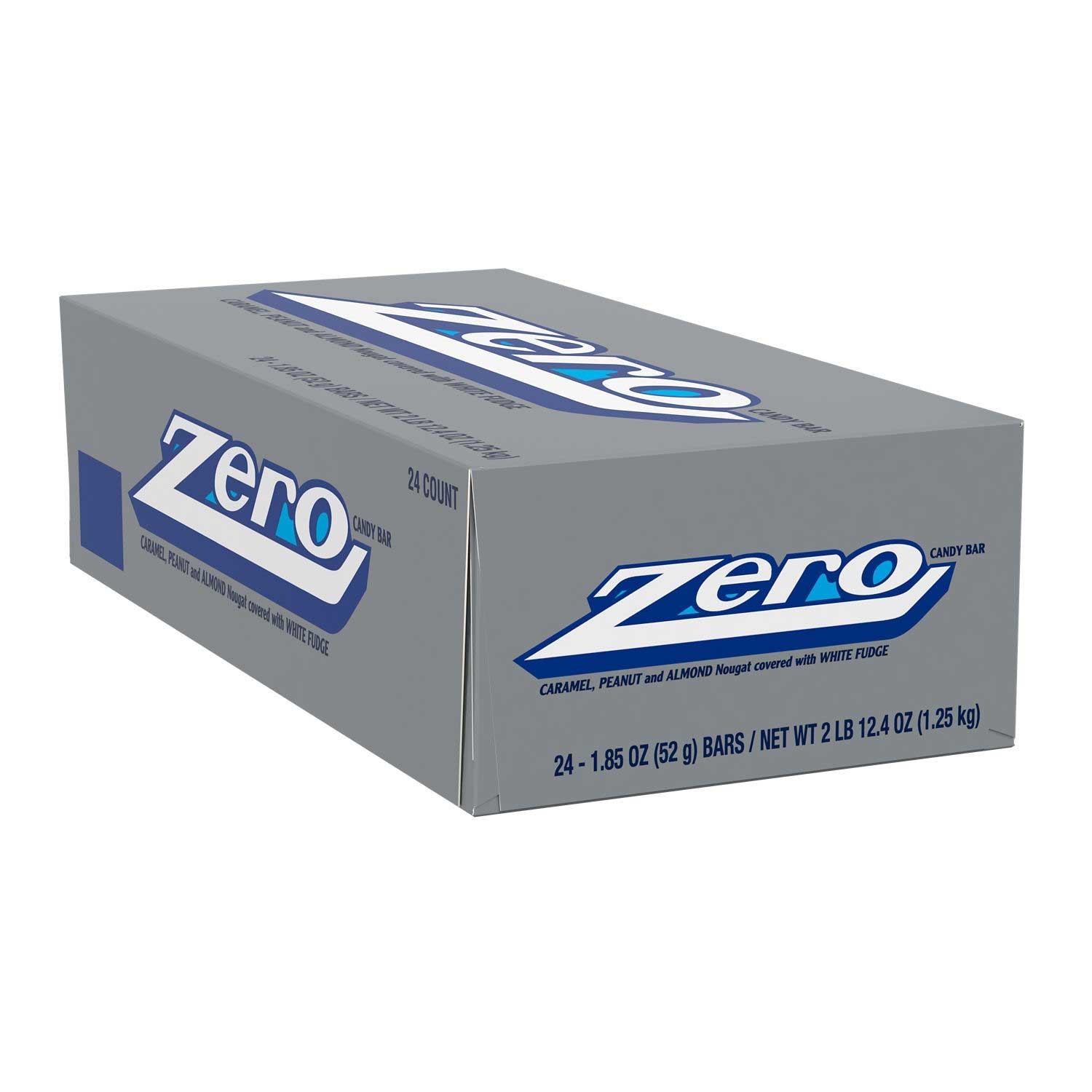 Zero White Fudge Caramel Peanut and Almond Nougat Candy Bar, 1.85 Ounce -- 288 per case