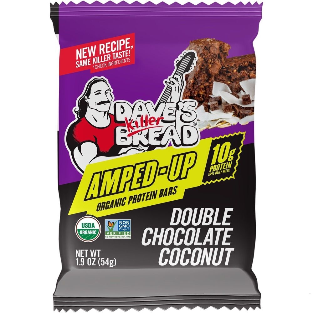 Daves Killer Bread Organic Double Chocolate Coconut Protein Bar, 1.9 Ounce -- 48 per case
