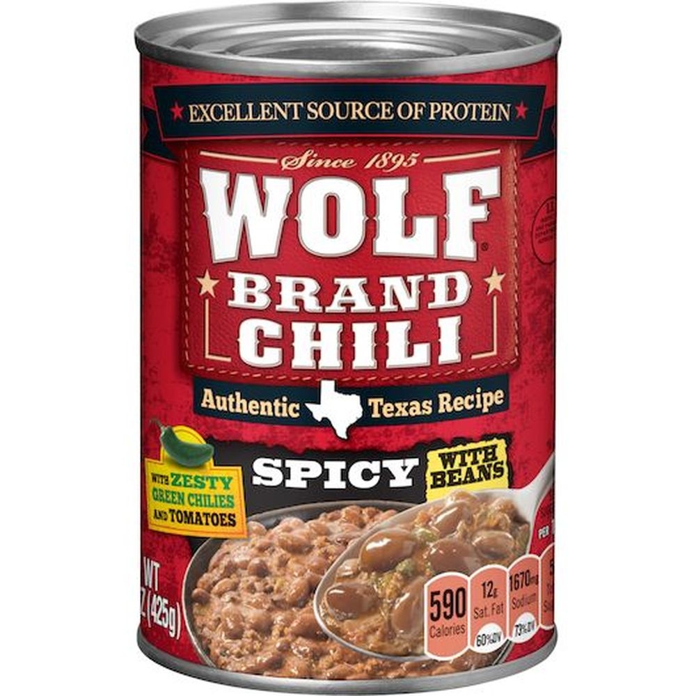 Wolf Spicy Chili with Beans, 15 Ounce -- 12 per case