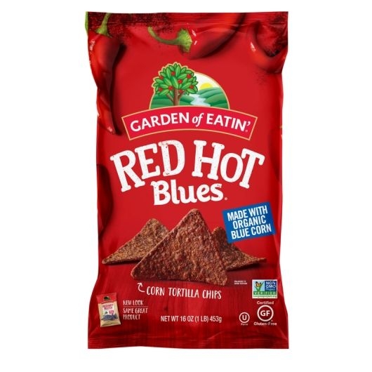 Garden Of Eatin Red Hot Blues Corn Tortilla Chips, 16 Ounce -- 12 per case