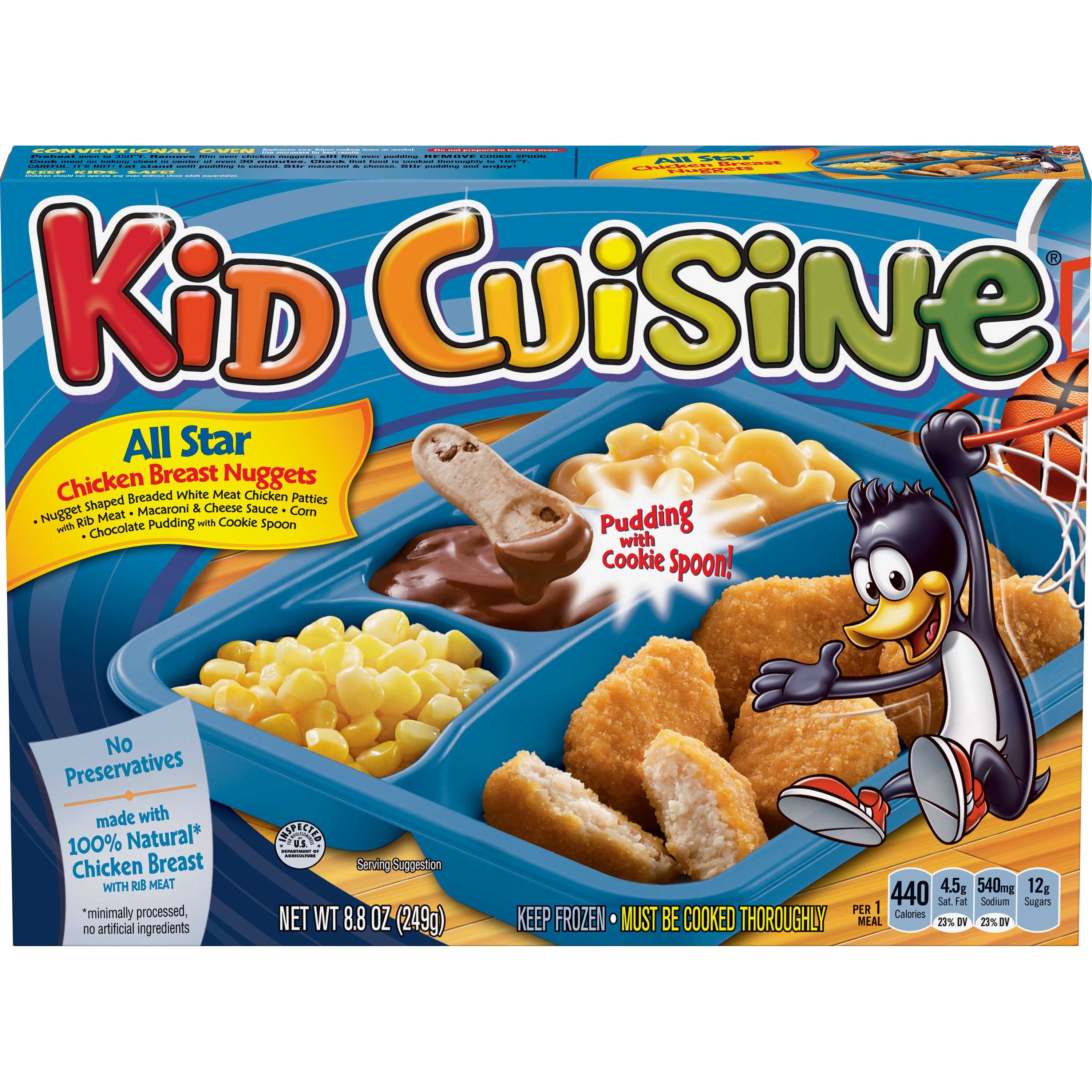 Kid Cuisine All Star Chicken Breast Nuggets, 8.8 Ounce -- 12 per case.