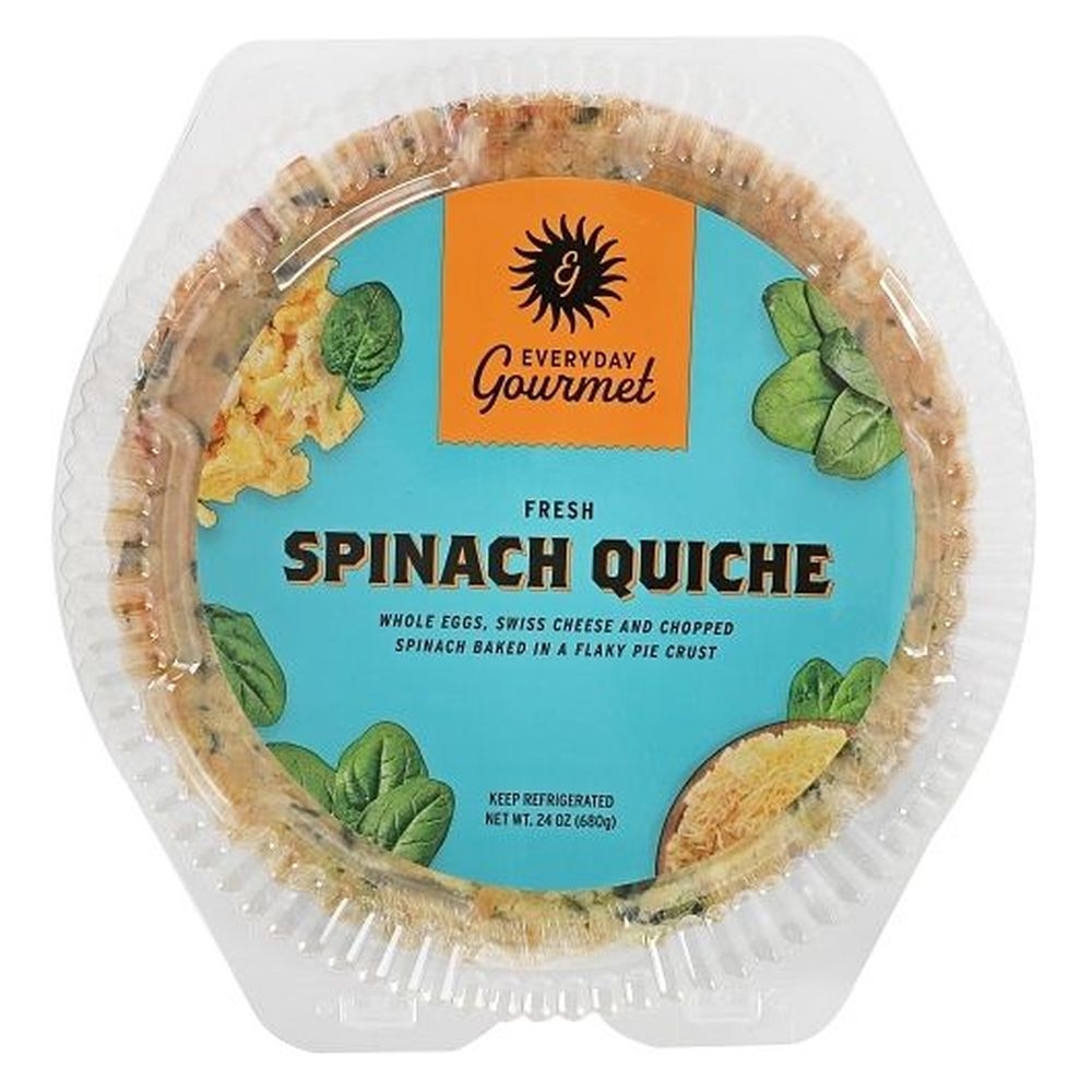 Everyday Gourmet Spinach and Cheese Quiche, 24 Ounce -- 4 per case