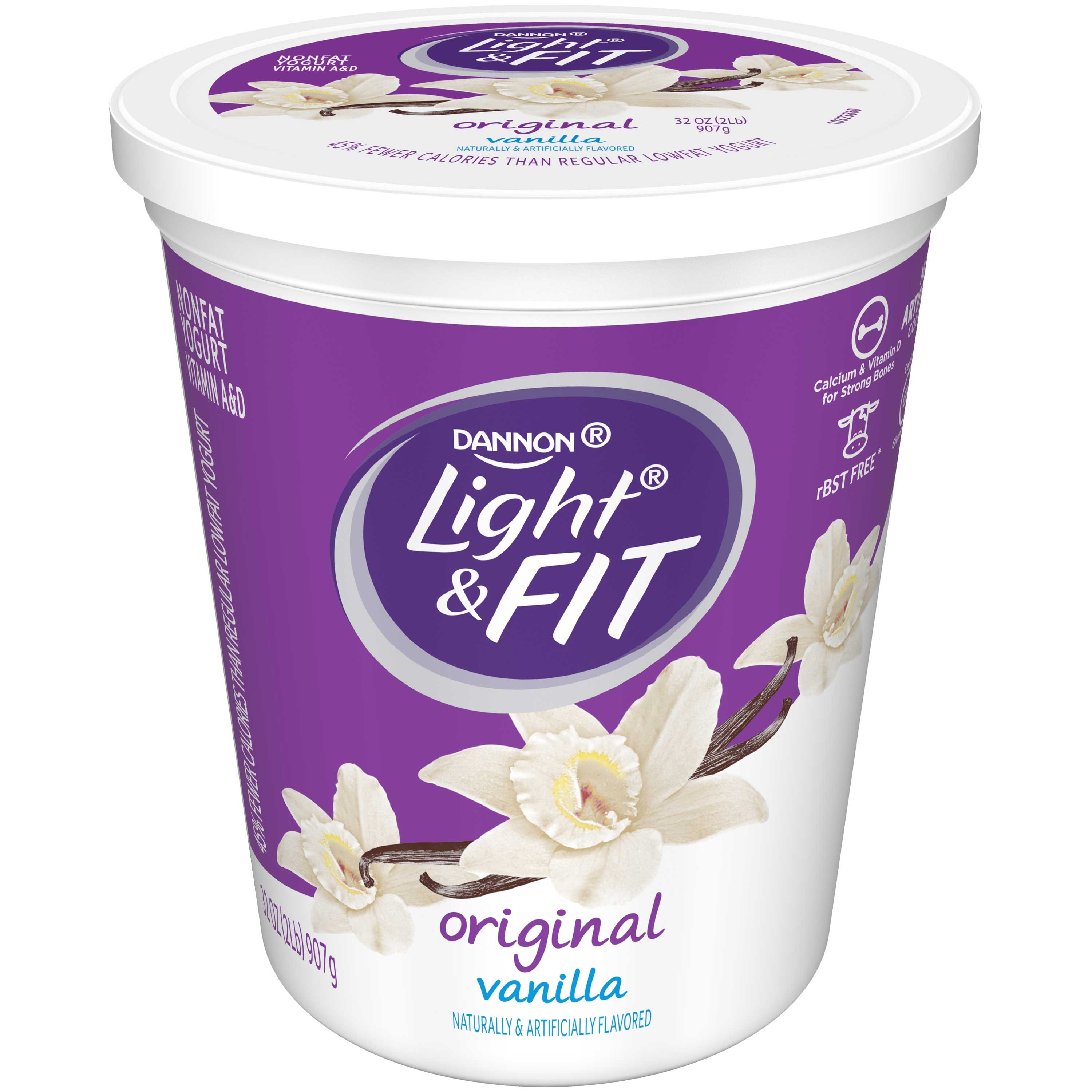 Light and Fit Quarts Vanilla Nonfat Yogurt, 32 Ounce -- 6 per case.
