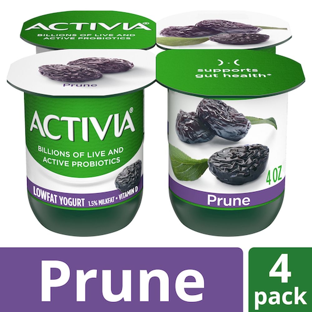 Activia Prune Low Fat Yogurt, 16 Ounce -- 6 per case