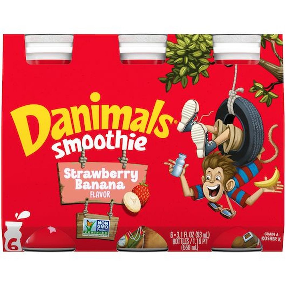 Danimals Swinging Strawberry Banana Smoothie, 18.6 Fluid Ounce -- 8 per case