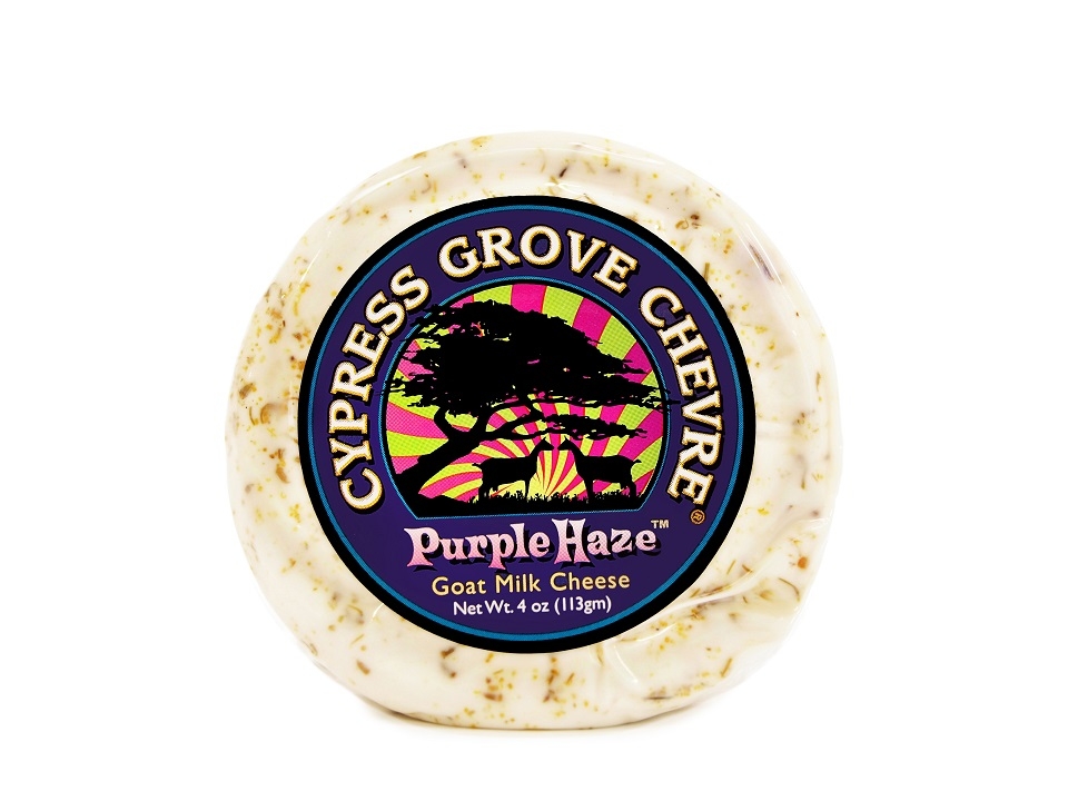Cypress Grove Chevre Purple Haze Goat Milk Cheese, 4 Ounce -- 12 per case