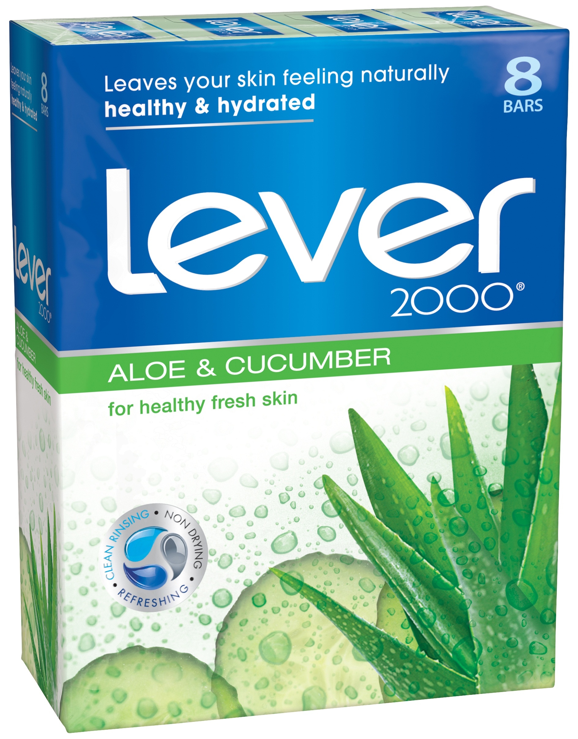 Lever 2000 Aloe Cucumber Soap Bar, 32 Ounce -- 6 per case.