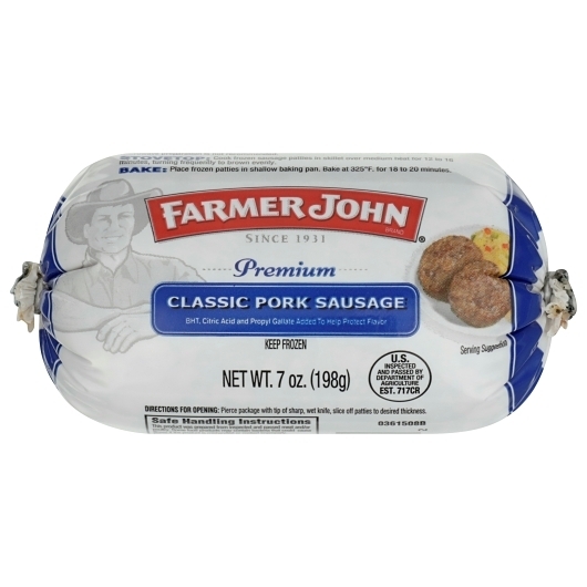 Farmer John Fresh Classic Pork Roll Sausage, 7 Ounce -- 24 per case