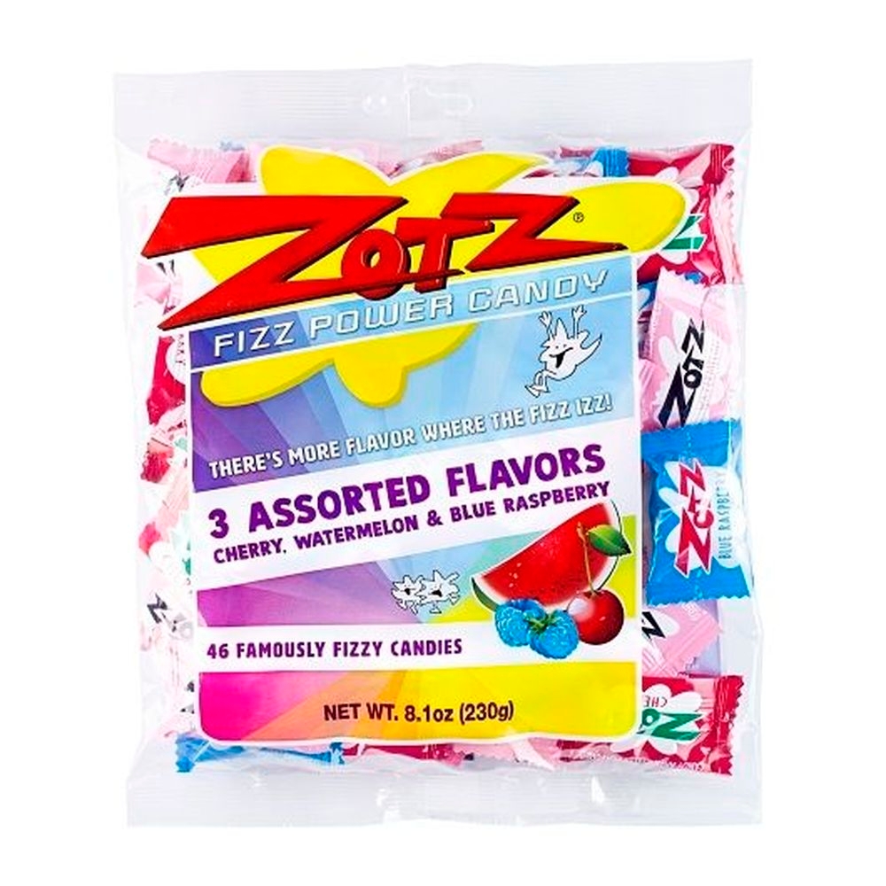 Zotz 3 Assorted Flavors Fizz Power Candy, 46 count -- 12 per case