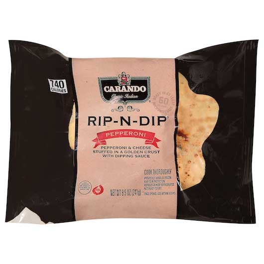Carando Rip-N-Dip Pepperoni Pizza, 8.5 Ounce -- 12 per case