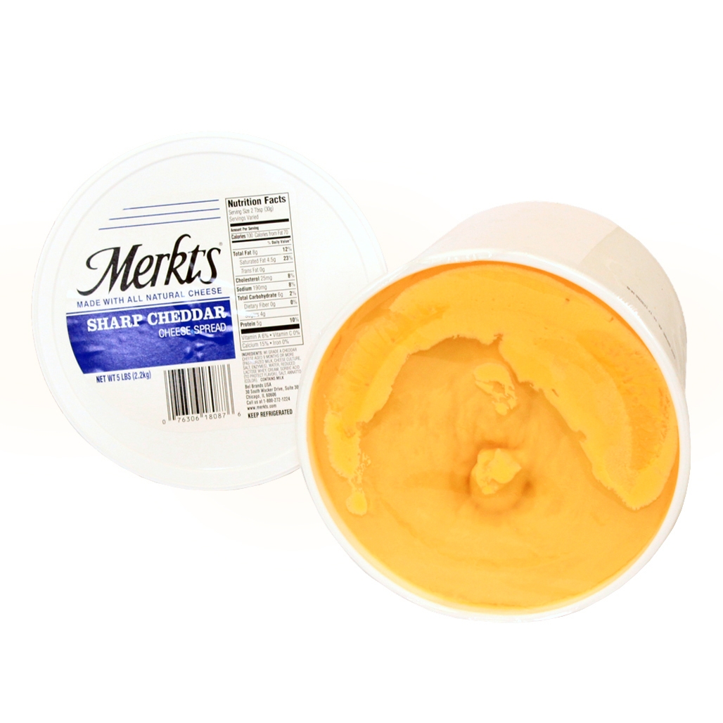 Merkts Sharp Cheddar Cheese Spread, 5 Pound -- 2 per case.
