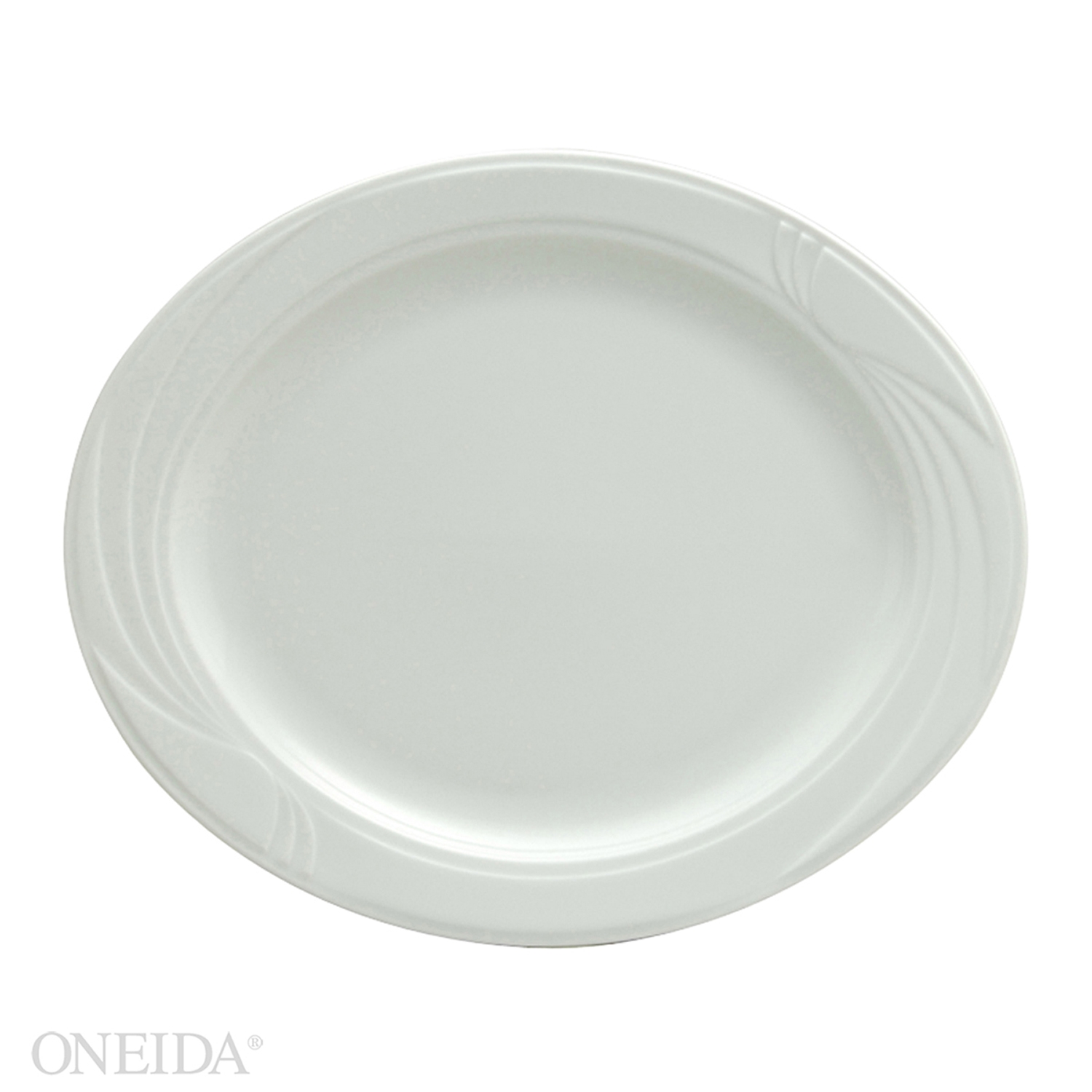 Delco 13 Inch Arcadia Shape Oval Platter - Arcadia Pattern -- 12 Per Case.