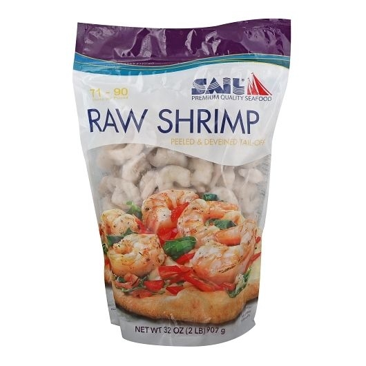 Sail 71 90 Raw Peeled and Deveined White Shrimp, 2 Pound -- 5 per case