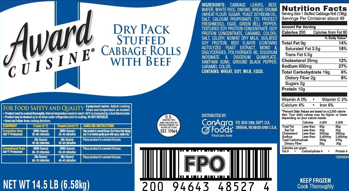 Award Cuisine Stuffed Cabbage Roll, 4.83 Ounce -- 48 per case.