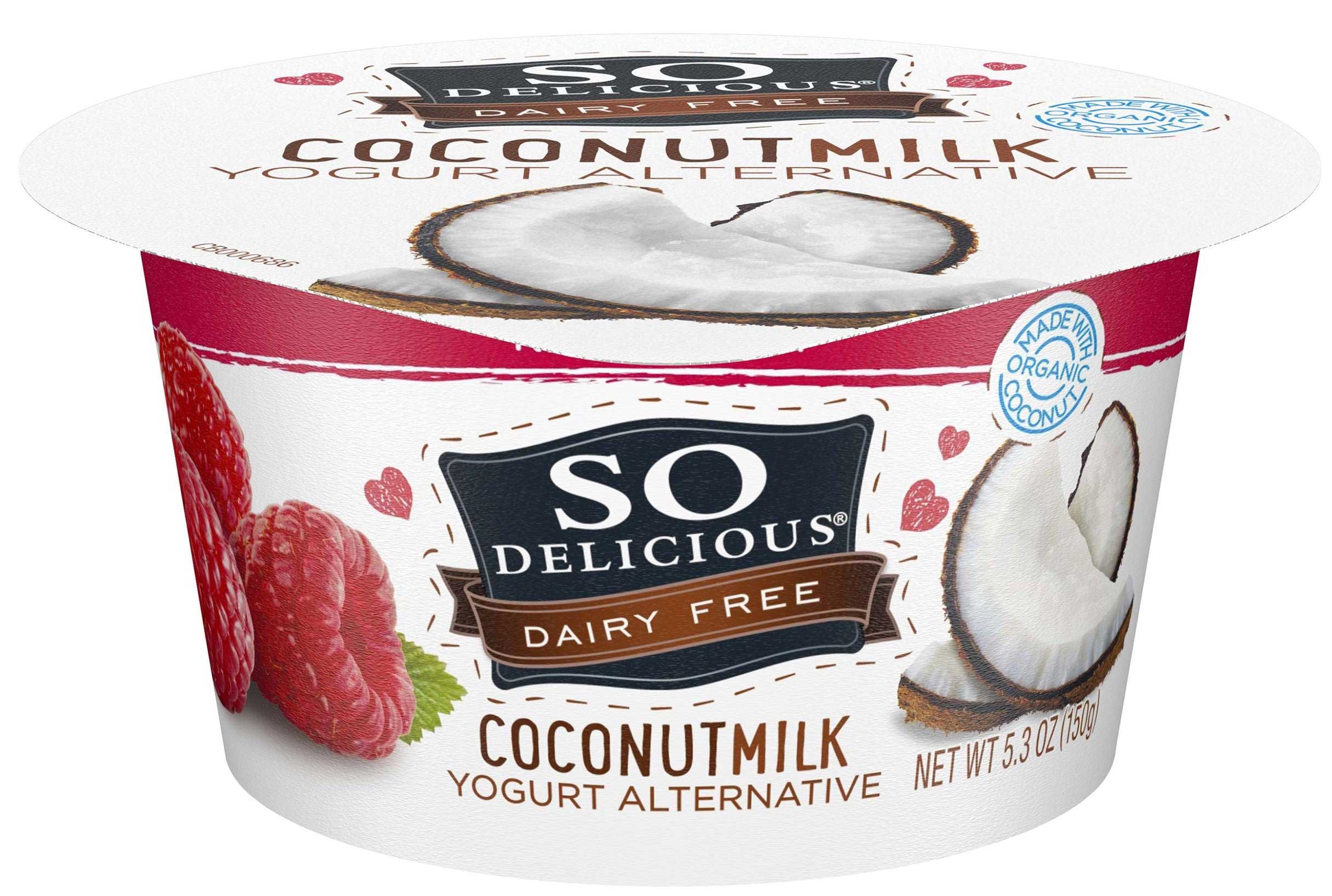 So Delicious Dairy Free Cultured Organic Coconut Raspberry Yogurt Alternative, 5.3 Ounce -- 12 per case