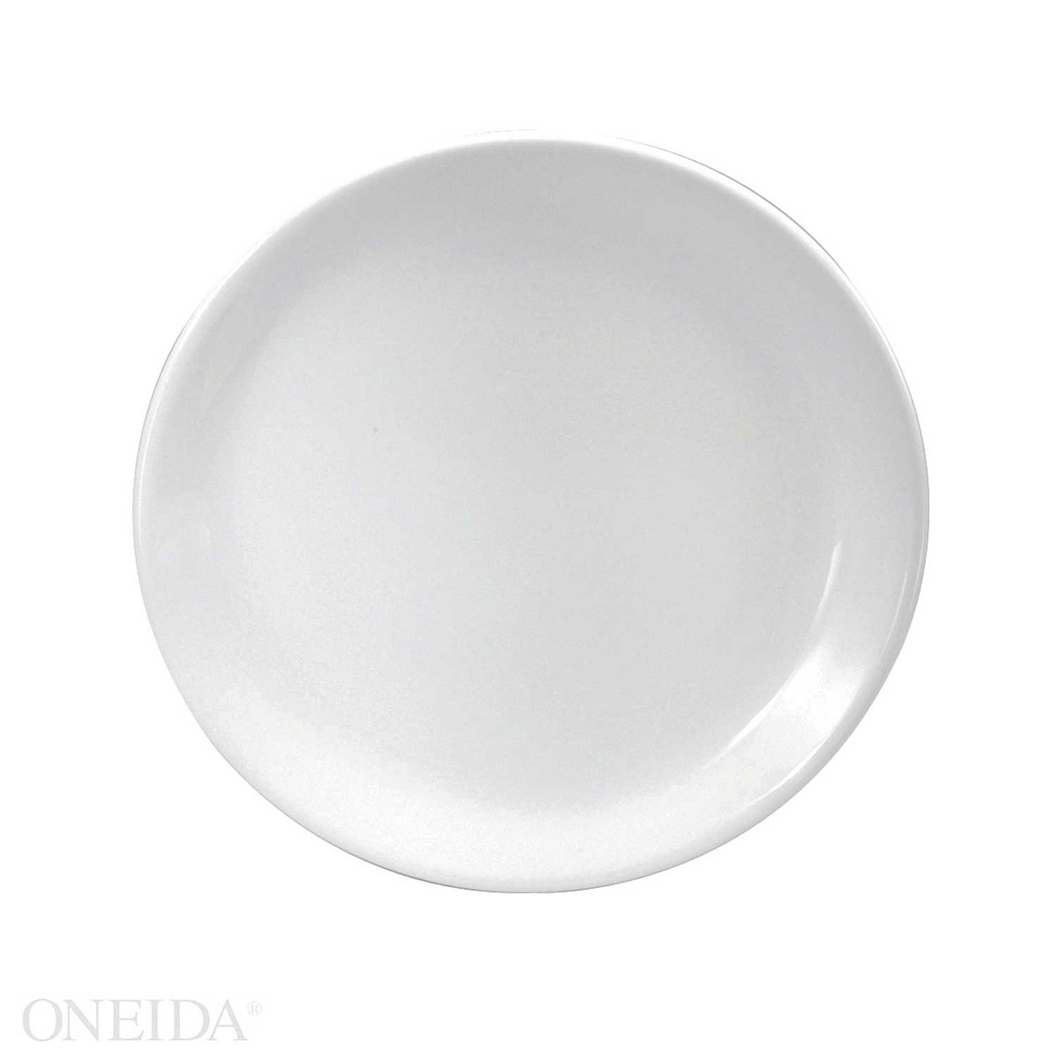 Buffalo Bright White Undecorated Narrow Rim Coupe Plate, 7.25 inch -- 36 per case.