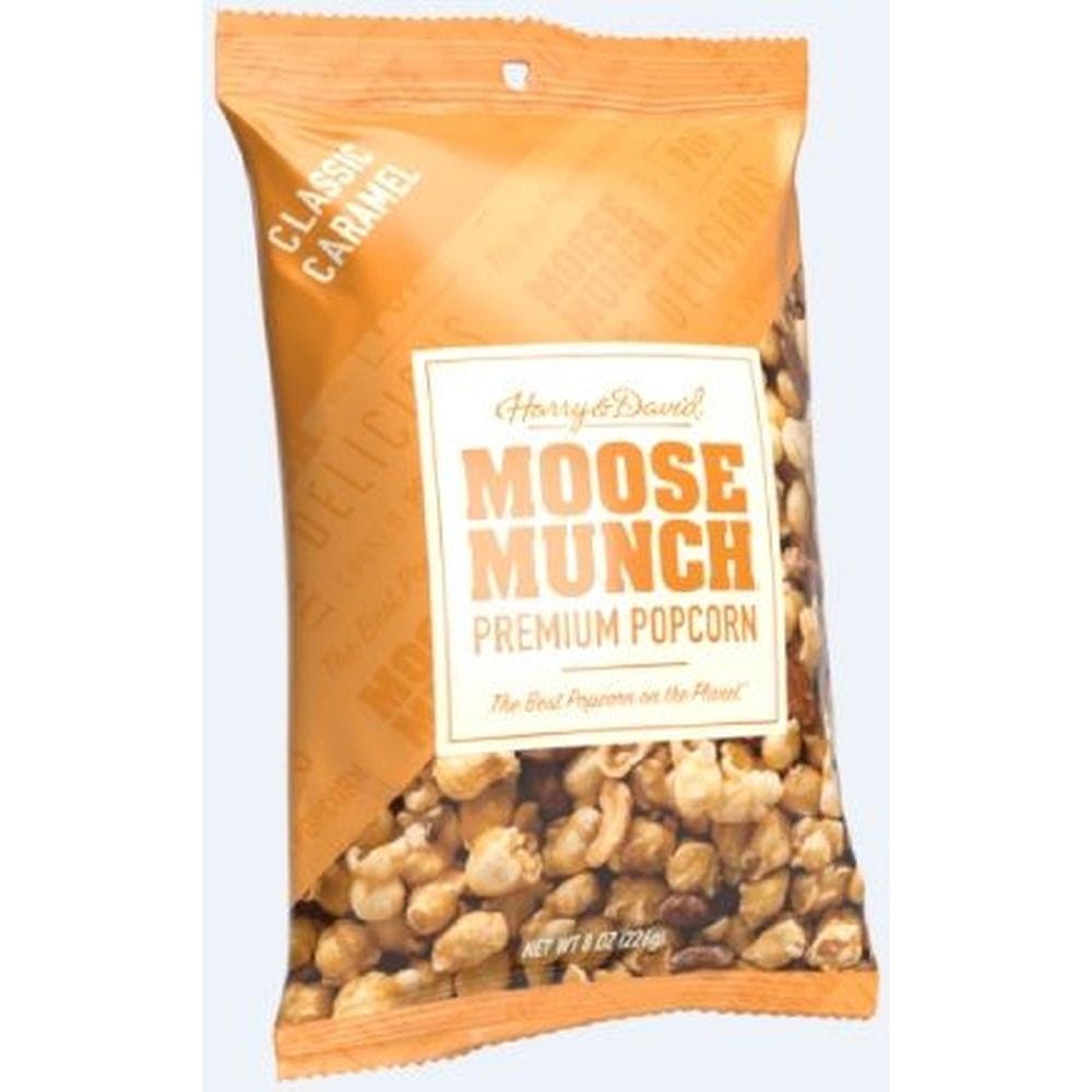 Harry and David Moose Munch Caramel Premium Popcorn, 8 Ounce Bag -- 6 per case