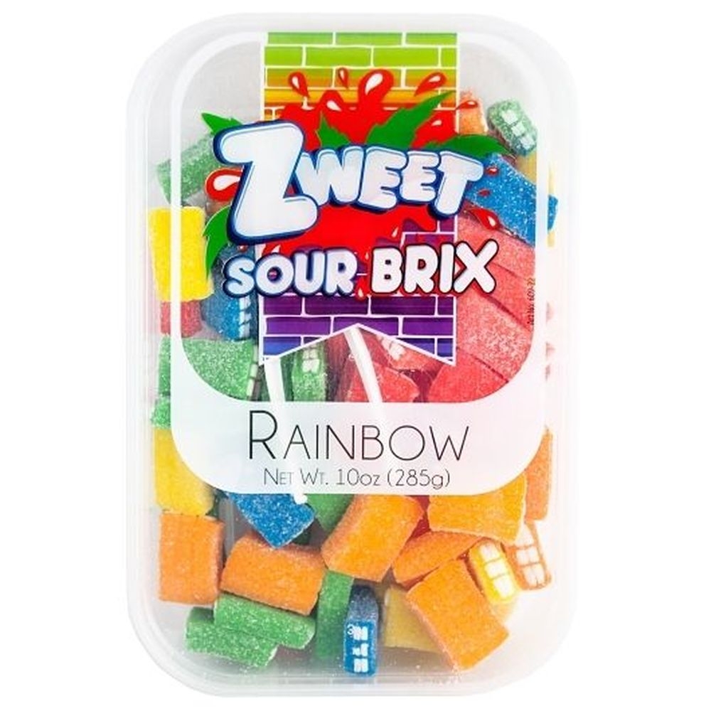Zweet Sour Brix Rainbow Chew Candy, 10 Ounce -- 24 per case