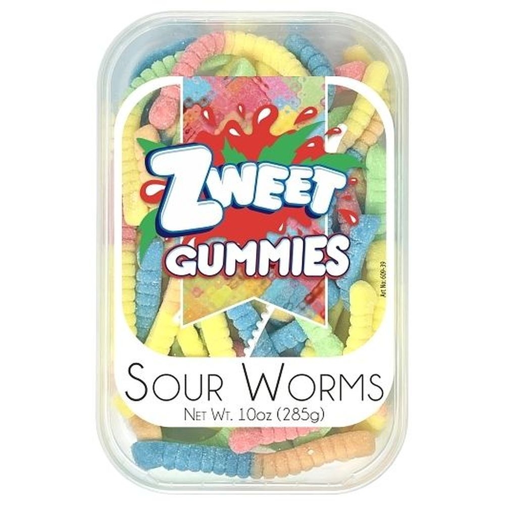 Zweet Sour Gummy Worms, 10 Ounce -- 24 per case