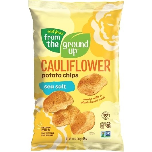 From The Ground Up Sea Salt Cauliflower Potato Chips, 3.5 Ounce -- 6 per case